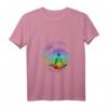 Damen Mandala, Mond, Chakra, Meditation - V-Ausschnitt T-Shirt, Inspirierendes Geschenk für Achtsamkeit, Yoga & Spirituelle Praxis