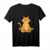 Cat Yoga T-Shirt Namaste Spirituelles Katzen Meditation Chakra Shirt für Yoga, Meditation & Spirituelle Anlässe
