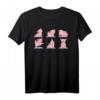 Niedliches Schweine-Yoga und Meditation T-Shirt für Damen – Lustige Workout- und Meditationskleidung für Frauen