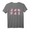 Niedliches Schweine-Yoga und Meditation T-Shirt für Damen – Lustige Workout- und Meditationskleidung für Frauen