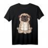 Pug Yoga T-Shirt Mandala - Lustiges Spirituelles Meditations- und Chakra-Shirt für Hundeliebhaber, Yogis & Geschenkideen