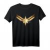 Captain Marvel Gleaming Chest Logo Graphic T-Shirt - Offiziell lizenzierter Marvel Fanartikel