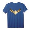 Captain Marvel Gleaming Chest Logo Graphic T-Shirt - Offiziell lizenzierter Marvel Fanartikel