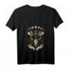 Damen Boho Pilze & Minimalismus Cottagecore T-Shirt mit V-Ausschnitt - Esoterisches Naturdesign für Hippies & Pilzsammler