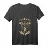 Damen Boho Pilze & Minimalismus Cottagecore T-Shirt mit V-Ausschnitt - Esoterisches Naturdesign für Hippies & Pilzsammler