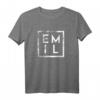 Herren Emil Minimalismus T-Shirt – Lustiges Geschenk für Papa, Vater oder Arbeitskollegen mit dem Namen Emil