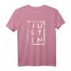 Justin Minimalismus T-Shirt - Lustiges Geschenk für Papa, Vater, Arbeitskollegen oder Justin-Fans