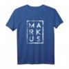 Markus Minimalismus T-Shirt - Lustiges personalisiertes Geschenk für Papa, Vater oder Arbeitskollegen mit dem Namen Markus