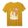 Yume Kawaii Mode T-Shirt mit Häschen auf dem Mond - Niedliches Harajuku Design für Frauen & Kinder, ideales Geschenk zu Geburtstag, Ostern & Weihnachten