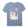 Yume Kawaii Mode T-Shirt mit Häschen auf dem Mond - Niedliches Harajuku Design für Frauen & Kinder, ideales Geschenk zu Geburtstag, Ostern & Weihnachten