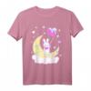 Yume Kawaii Mode T-Shirt mit Häschen auf dem Mond - Niedliches Harajuku Design für Frauen & Kinder, ideales Geschenk zu Geburtstag, Ostern & Weihnachten