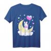 Yume Kawaii Mode T-Shirt mit Häschen auf dem Mond - Niedliches Harajuku Design für Frauen & Kinder, ideales Geschenk zu Geburtstag, Ostern & Weihnachten