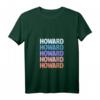 Damen Funny Modern Repeated Text Design Howard T-Shirt mit V-Ausschnitt – Trendiges, leichtes Damen T-Shirt mit Humor
