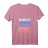 Damen Funny Modern Repeated Text Design Howard T-Shirt mit V-Ausschnitt – Trendiges, leichtes Damen T-Shirt mit Humor