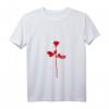 Damen Süße Perfektion – Rot-weißes Retro-Design mit V-Ausschnitt, florales Motiv und spirituellem Touch
