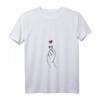 Damen Bi Pride Kpop T-Shirt mit Herz-Design, Koreanische Mode V-Ausschnitt - Perfekt für LGBTQ+ Pride & Kpop Fans