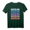 Funny Modern Repetitive Text Design Barcelona Spain T-Shirt – Stylisches Geschenk für Barcelona Fans & Modebegeisterte