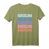 Funny Modern Repetitive Text Design Barcelona Spain T-Shirt – Stylisches Geschenk für Barcelona Fans & Modebegeisterte
