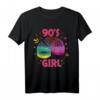 Damen Slinky 90er Girl Kleidung Kostüm Party Outfit Mode 90er T-Shirt - Perfekt für Mottopartys, Weihnachten & Geburtstage