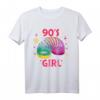 Damen Slinky 90er Girl Kleidung Kostüm Party Outfit Mode 90er T-Shirt - Perfekt für Mottopartys, Weihnachten & Geburtstage