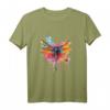 Bunte Libelle mit Spritzeffekt T-Shirt - Farbenfrohes Tiermotiv für Insekten- und Tierliebhaber, perfektes Geschenk für Kinder und Erwachsene
