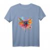 Bunte Libelle mit Spritzeffekt T-Shirt - Farbenfrohes Tiermotiv für Insekten- und Tierliebhaber, perfektes Geschenk für Kinder und Erwachsene