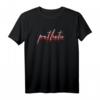 Pathetic Schriftzug Modernes T-Shirt – Humorvolles Basic-Shirt mit klassischem Schnitt und doppeltem Saum