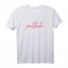 Pathetic Schriftzug Modernes T-Shirt – Humorvolles Basic-Shirt mit klassischem Schnitt und doppeltem Saum