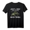 Junge der Panzer liebt Amerikanischer M4 Sherman Panzer T-Shirt – Perfekt für Militärenthusiasten, Sammler & Kriegsgeschichte-Fans
