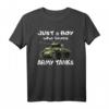Junge der Panzer liebt Amerikanischer M4 Sherman Panzer T-Shirt – Perfekt für Militärenthusiasten, Sammler & Kriegsgeschichte-Fans