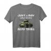Junge der Panzer liebt Amerikanischer M4 Sherman Panzer T-Shirt – Perfekt für Militärenthusiasten, Sammler & Kriegsgeschichte-Fans