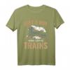 Just A Boy Who Looks Trains - Lustiges Lokomotive T-Shirt für Jungen, Modellbahn- und Eisenbahn-Fans, perfektes Geschenk zu Geburtstag & Weihnachten