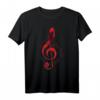 Notenschlüssel Notenschlüssel Rot Musik-Symbol T-Shirt für Musiker, Musikliebhaber & Lehrer – Perfektes Geschenk für Fans der Musik