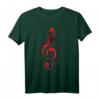 Notenschlüssel Notenschlüssel Rot Musik-Symbol T-Shirt für Musiker, Musikliebhaber & Lehrer – Perfektes Geschenk für Fans der Musik