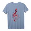 Notenschlüssel Notenschlüssel Rot Musik-Symbol T-Shirt für Musiker, Musikliebhaber & Lehrer – Perfektes Geschenk für Fans der Musik