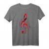 Notenschlüssel Notenschlüssel Rot Musik-Symbol T-Shirt für Musiker, Musikliebhaber & Lehrer – Perfektes Geschenk für Fans der Musik