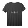 Damen Ukulele Musik macht glücklich Geschenk - Lustiges Ukulele Fan T-Shirt mit V-Ausschnitt für Musiker, Enthusiasten & Musiklehrer