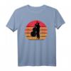 Kontrabass Double Bass Sunset Vintage Silhouette T-Shirt – Perfektes Geschenk für Bassspieler, Jazz- und Rockmusiker bei Auftritten und Proben
