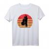 Kontrabass Double Bass Sunset Vintage Silhouette T-Shirt – Perfektes Geschenk für Bassspieler, Jazz- und Rockmusiker bei Auftritten und Proben