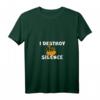 Damen I DESTROY SILENCE Lustiges Dudelsack Spieler Irish Folk T-Shirt mit V-Ausschnitt – Perfektes Geschenk für Musiker, Dudelsackliebhaber & Bandauftritte