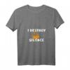 Damen I DESTROY SILENCE Lustiges Dudelsack Spieler Irish Folk T-Shirt mit V-Ausschnitt – Perfektes Geschenk für Musiker, Dudelsackliebhaber & Bandauftritte