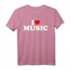 I Love Music - Herz T-Shirt für Musikliebhaber, Fans & Liebhaber | Lustiges Geschenk für Weihnachten & Geburtstag