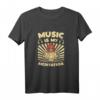 MUSIC is my MEDITATION Rasta Löwe Musik Yoga Meditieren T-Shirt - Vintage Design für Musik, Yoga & Reggae Fans, perfektes Geschenk
