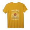 MUSIC is my MEDITATION Rasta Löwe Musik Yoga Meditieren T-Shirt - Vintage Design für Musik, Yoga & Reggae Fans, perfektes Geschenk