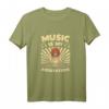 MUSIC is my MEDITATION Rasta Löwe Musik Yoga Meditieren T-Shirt - Vintage Design für Musik, Yoga & Reggae Fans, perfektes Geschenk