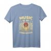 MUSIC is my MEDITATION Rasta Löwe Musik Yoga Meditieren T-Shirt - Vintage Design für Musik, Yoga & Reggae Fans, perfektes Geschenk