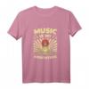 MUSIC is my MEDITATION Rasta Löwe Musik Yoga Meditieren T-Shirt - Vintage Design für Musik, Yoga & Reggae Fans, perfektes Geschenk