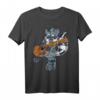 Waschbär Gitarrenspieler Geschenk für Kinder Jungen - Gitarre Bass E-Gitarre T-Shirt, ideales Geburtstags- und Weihnachtsgeschenk für junge Musiker