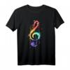 Bunter Violinschlüssel Notenschlüssel für Musikliebhaber - Farbenfrohes T-Shirt für Musiker, Konzerte & Partys