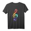 Bunter Violinschlüssel Notenschlüssel für Musikliebhaber - Farbenfrohes T-Shirt für Musiker, Konzerte & Partys